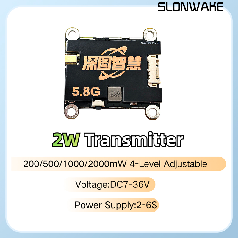 SLONWAKE 5.8G 56CH 2W transmit - огляд і ціна Fpv Drone Receiver
