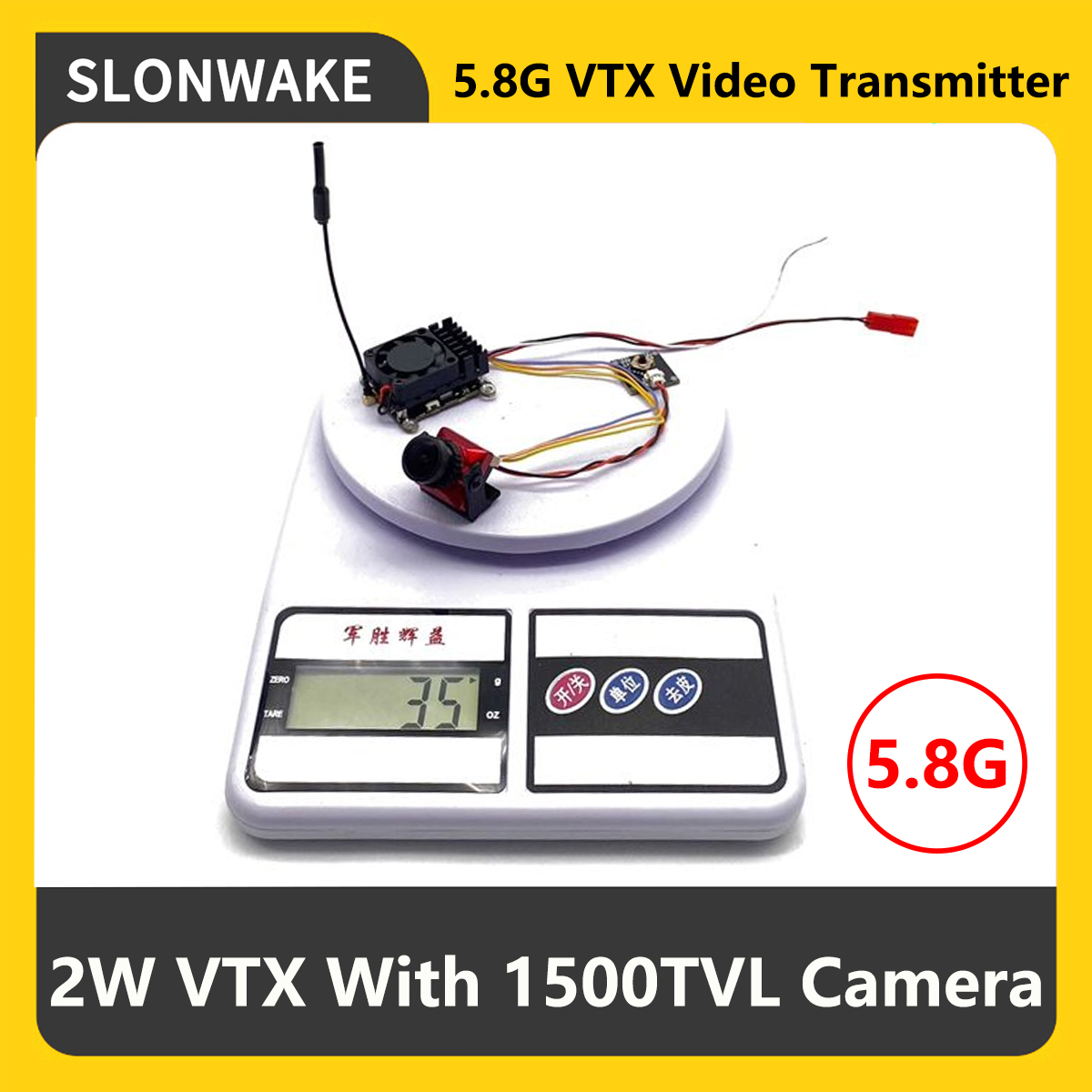 SLONWAKE 5.8G 2000mW FPV VTX T - огляд і ціна Fpv Drone Vtx